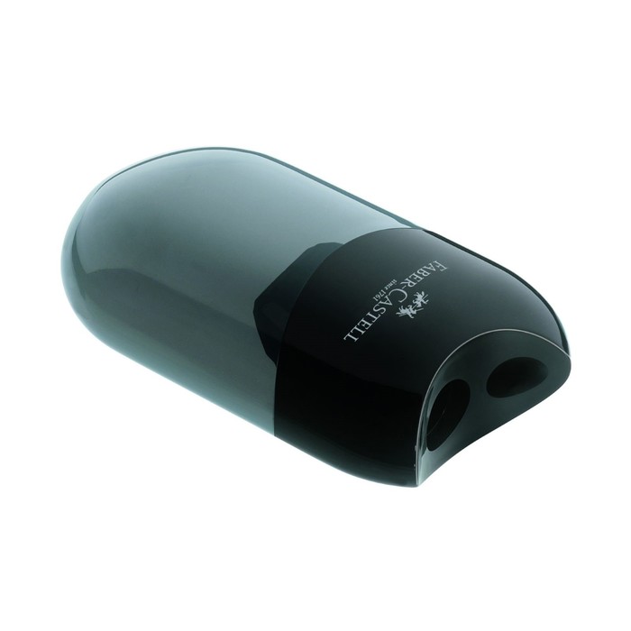 Точилка Faber-Castell с контейнером 2 отверстия, черный 183500