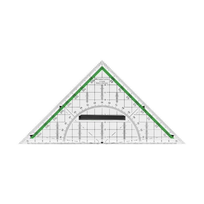 Треугольник+транспортир Faber-Castell Тека, пласт/пенал 177090