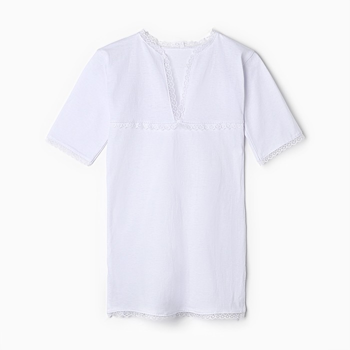 Рубашка крестильная, цвет белый, рост 80 цена и фото