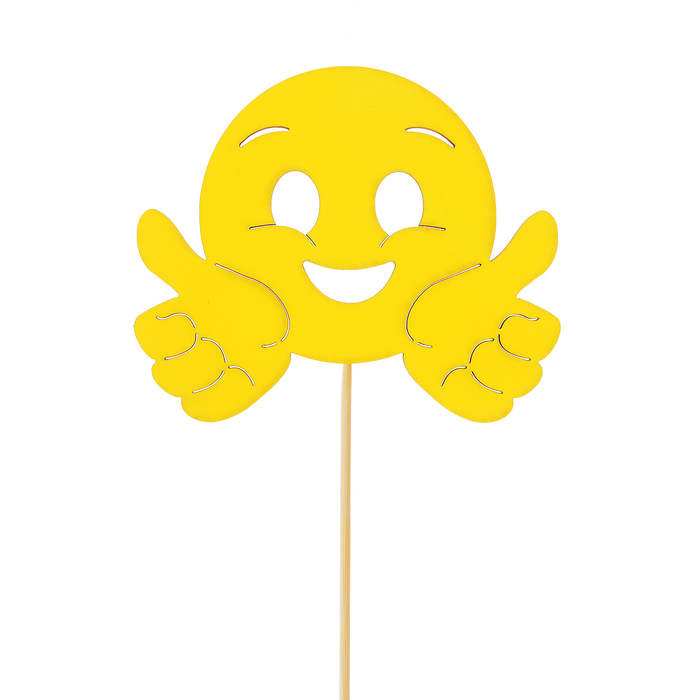 Топпер «Смайлик — класс», жёлтый, 10,5х28,5 см