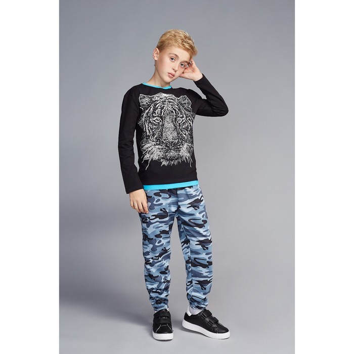 Джемпер для мальчика трикотажный, рост 134-140 см, цвет черный 21021702/0132