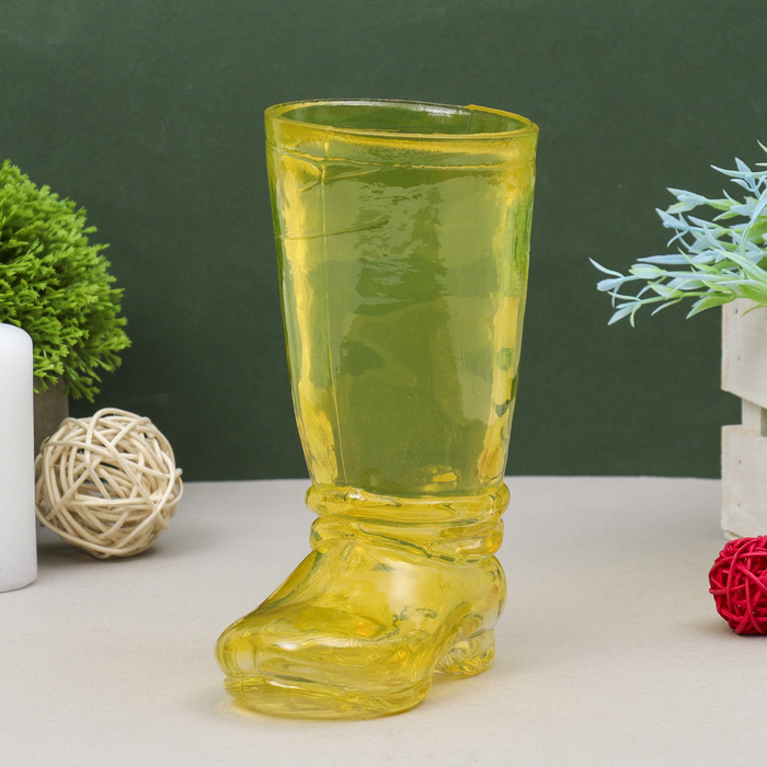 Ваза "Ботфорт" желтый 18,5х8,5х11 см, 0,46л  1562