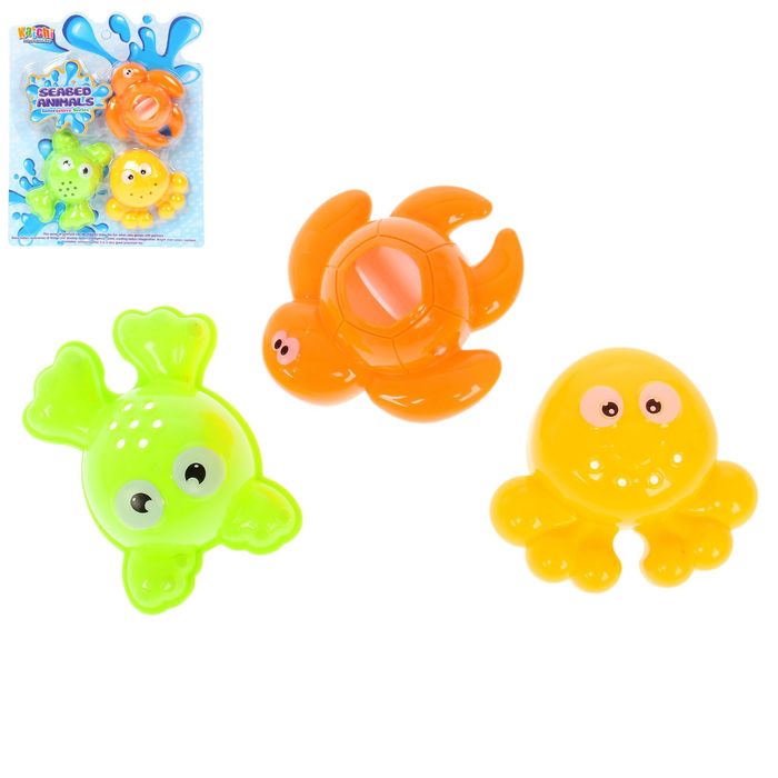 Игрушка развивающая "Морские жители", набор 3 шт.