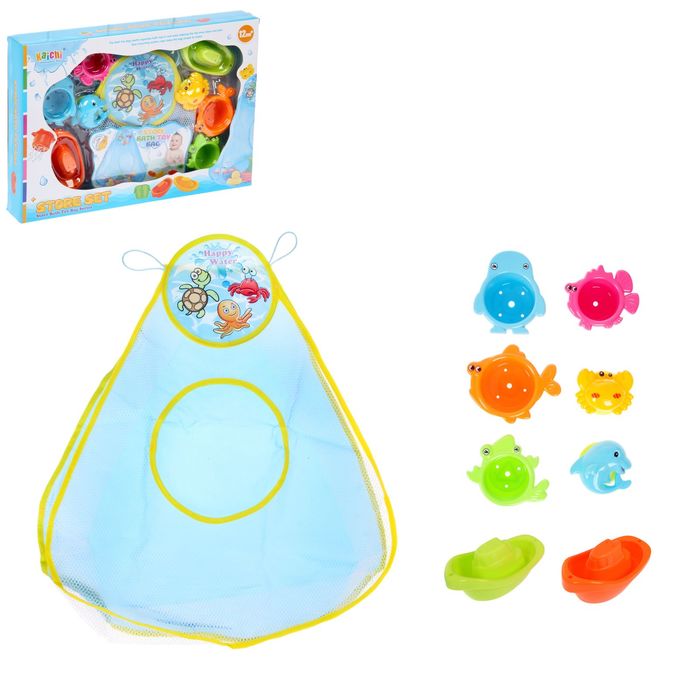 Развивающая игрушка «Морские животные», 8 предметов, в сетке