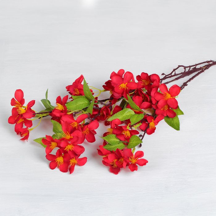 Цветы искусственные "Цинерария" 6*85 см, красная