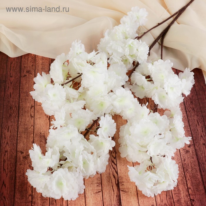 Цветы искусственные Мелани 6х100 см, белый