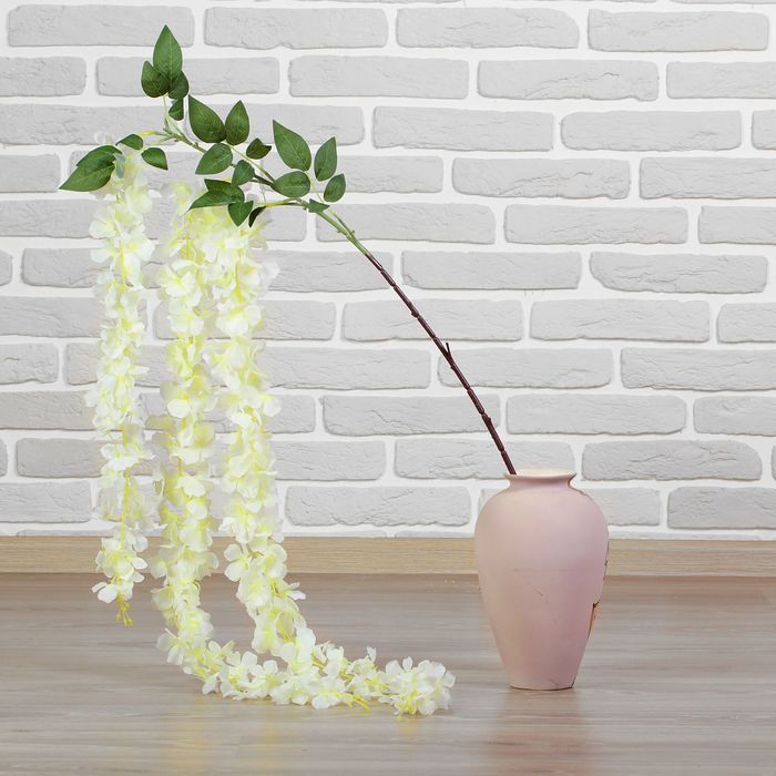 Цветы искусственные "Вистерия" 5*160 см, белая
