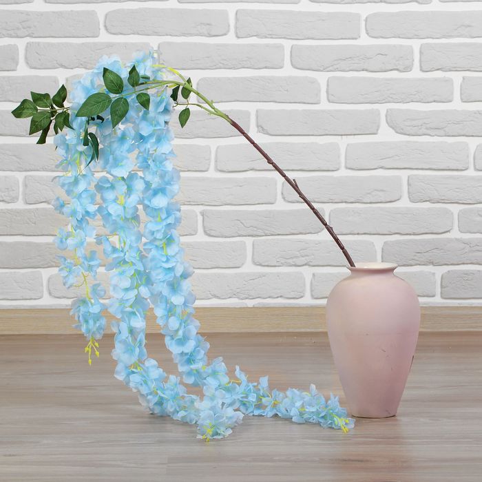 Цветы искусственные "Вистерия" 5*160 см, голубая