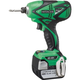 

Дрель-шуруповерт Hitachi WM 14 DBL, аккум., импульсный, ударн. ,14.4 В, 2x3 Ач, 33 Нм