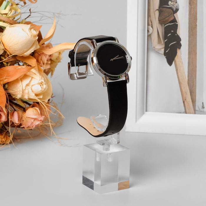 Подставка под часы, набор 3 шт (h=12, 12.5, 13.5), основа 3*3см, цвет прозрачный