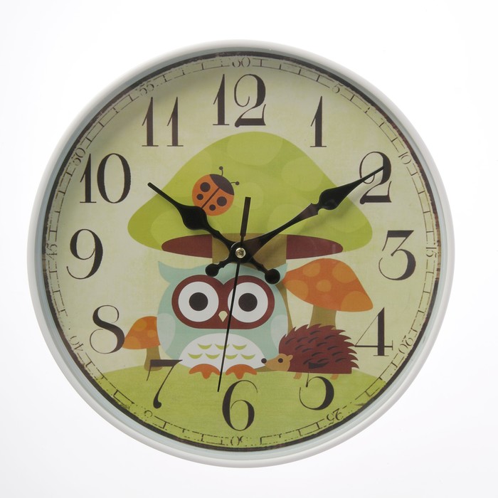 Часы настенные детские "Совушки", циферблат d=30 см микс