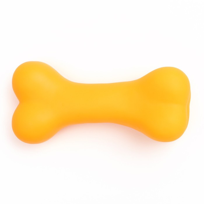фото Игрушка пищащая "кость большая" для собак, 18 см, оранжевая пижон