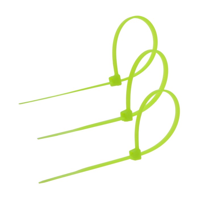 Хомут нейлоновый пластик ТУНДРА krep, для стяжки, 2.5х150 мм, цвет зеленый, в уп. 100 шт