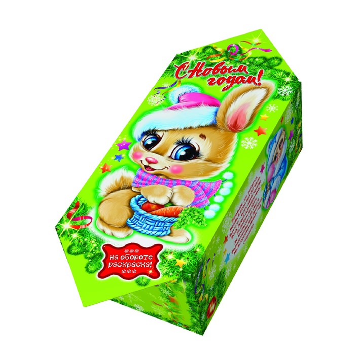 Подарочная коробка "Зайка", конфета большая, сборная, 9,8 х 7 х 17,8 см