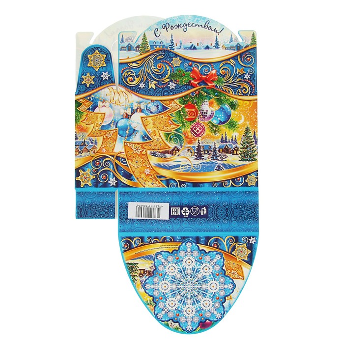 Подарочная коробка "Кружево", снежинка малая, 18 х 5,6 х 12,9 см