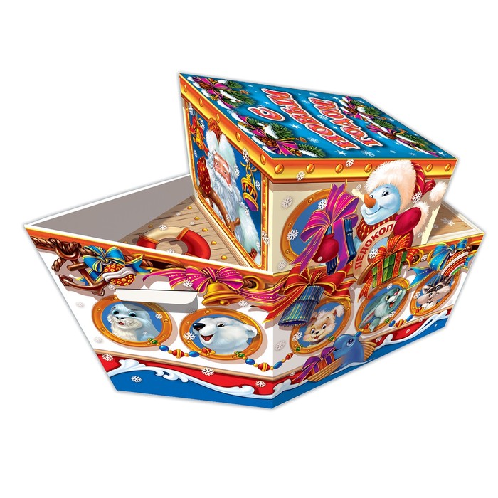 Подарочная коробка "Ледокол", 28 х 12,2 х 20 см