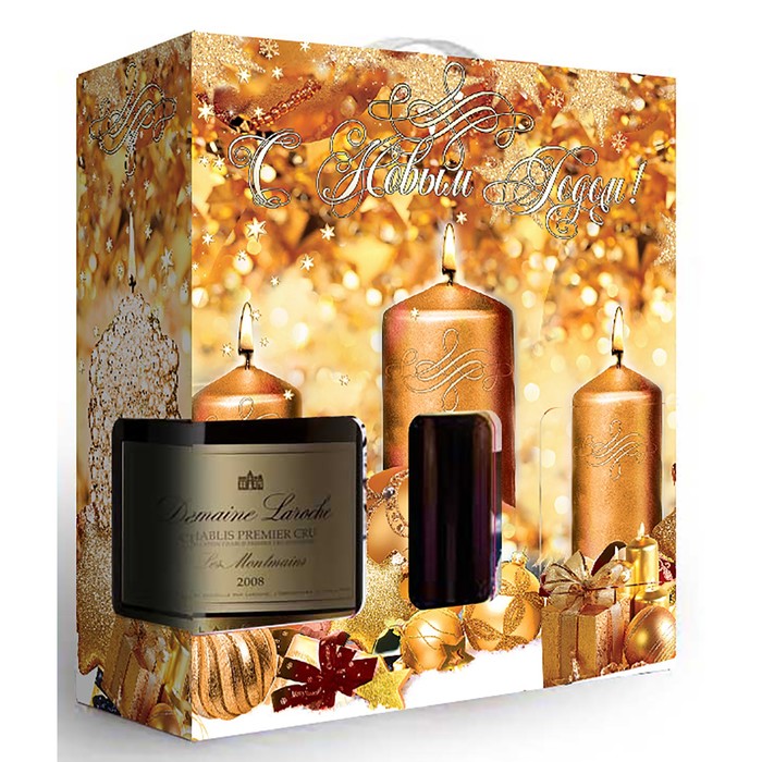 Подарочная коробка "Свечи", большая, 28.5 х 14 х 33 см