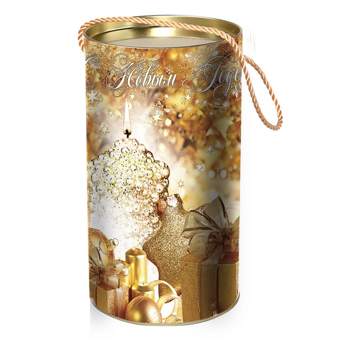 Подарочная коробка-тубус "Свечи", 12 х 22 см