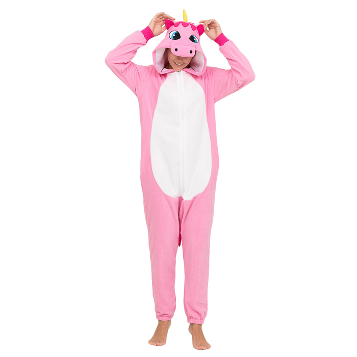 Комбинезон-кигуруми "Розовый единорог", р-р 48-50 (L), рост 176-184 см