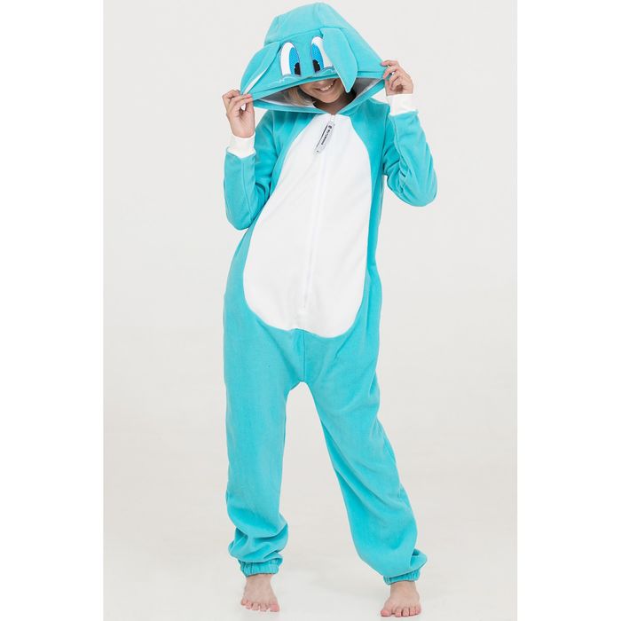 Комбинезон-кигуруми детский "Зайчик Лапа бирюзовый", рост 116 см