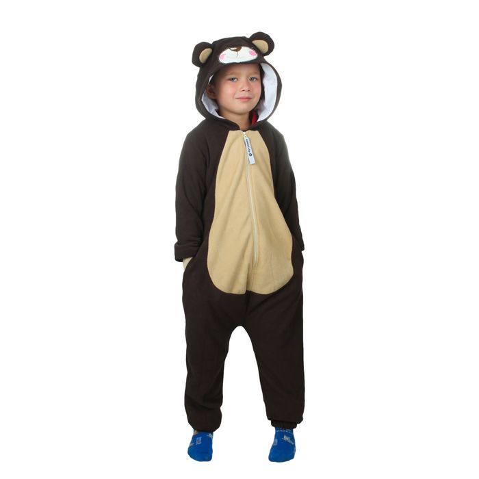 Комбинезон-кигуруми детский "Мишка бурый", рост 104 см
