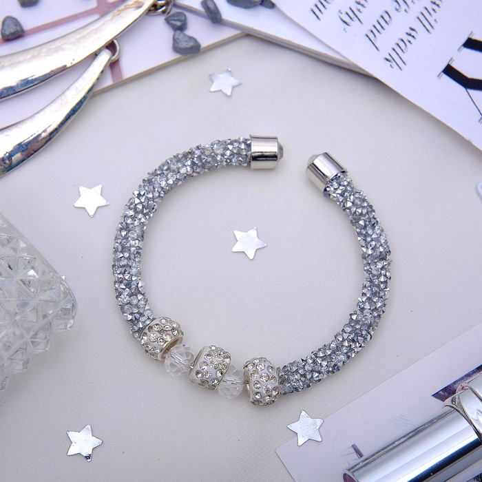 Браслет "Шанталь" марджери, цвет белый в серебре