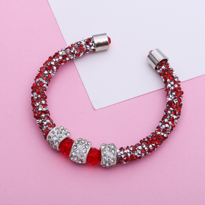 Браслет "Шанталь" марджери, цвет бело-красный