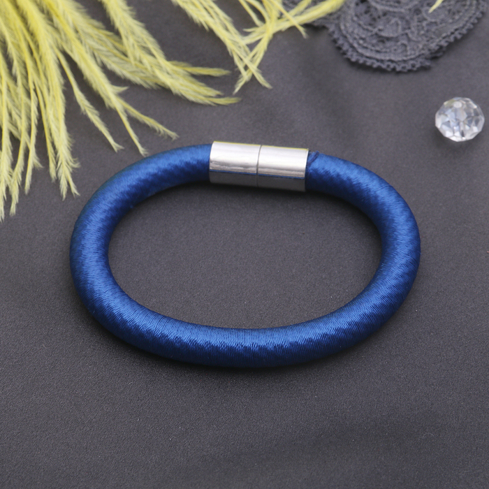 Браслет "Классика нитей", цвет синий