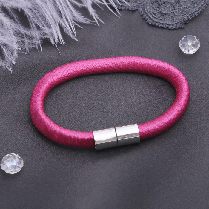 Браслет "Классика нитей", цвет розовый