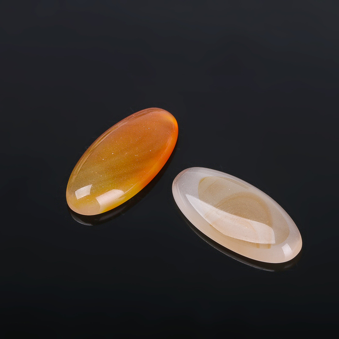 Кабошон "Сердолик" овал 14*29мм (набор 2шт)