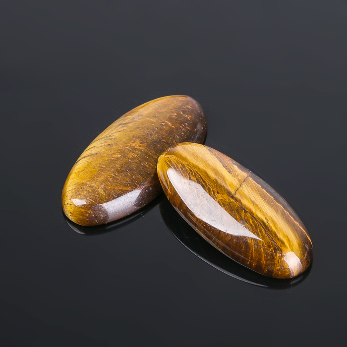 Кабошон "Тигровый глаз" овал 14*29мм (набор 2шт)