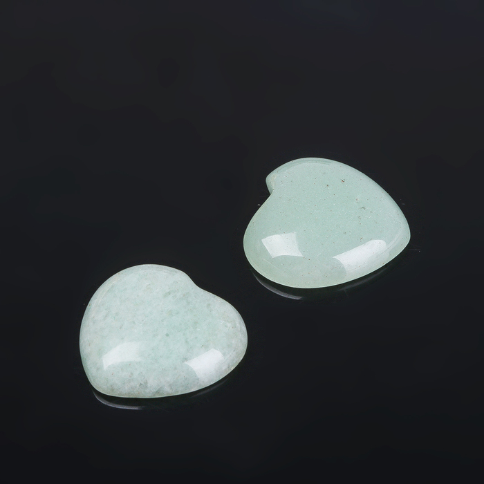 Кабошон "Нефрит" сердце 20*20мм (набор 2шт)