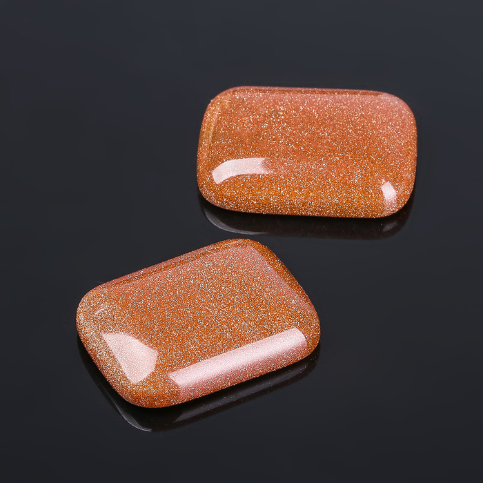 Кабошон "Авантюрин коричневый" прямоугольник 18*24мм (набор 2шт)