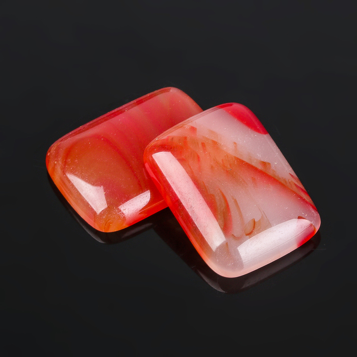 Кабошон "Сердолик" прямоугольник 18*24мм (набор 2шт)