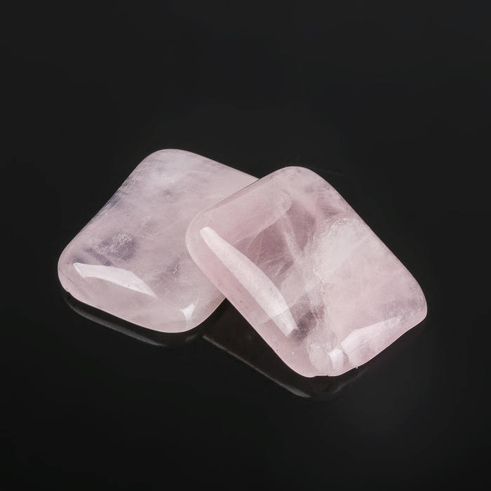 Кабошон "Кварц розовый" прямоугольник 18*24мм (набор 2шт)