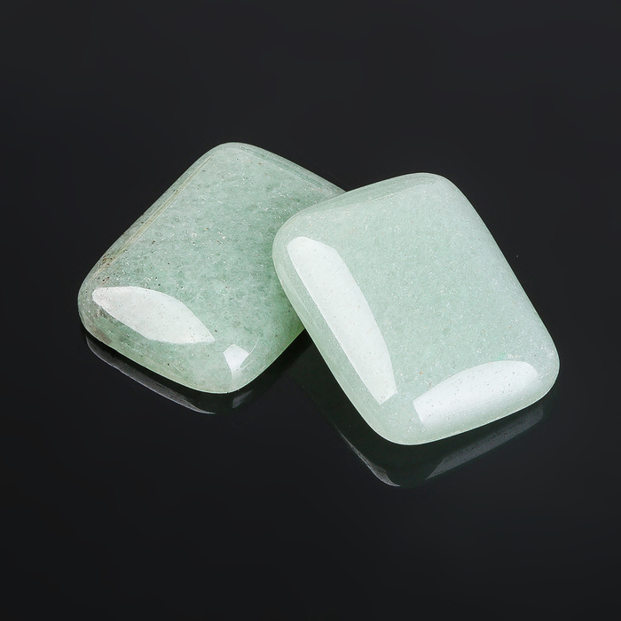 Кабошон "Нефрит" прямоугольник 18*24мм (набор 2шт)