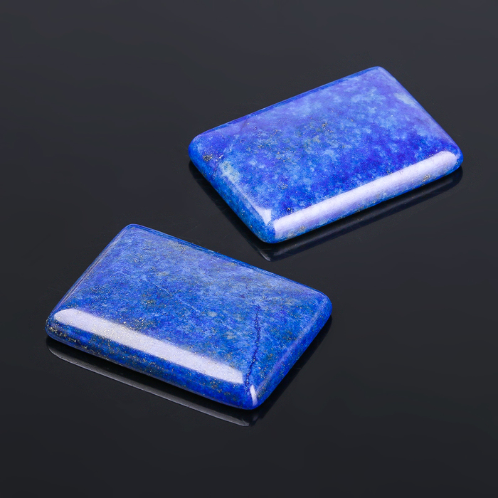 Кабошон "Лазурит" прямоугольник 25*35мм (набор 2шт)