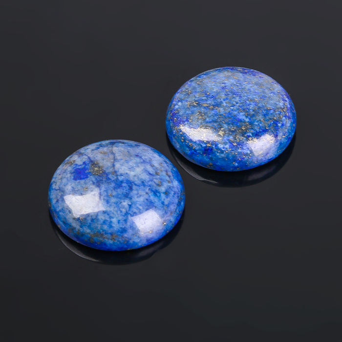 Кабошон "Лазурит" круг 18мм (набор 2 шт)