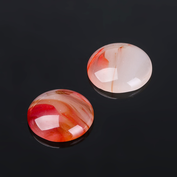 Кабошон "Сердолик" круг 18мм (набор 2шт)