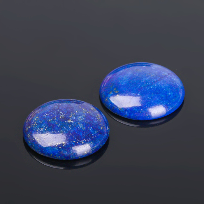 Кабошон "Лазурит" круг 25мм (набор 2 шт)