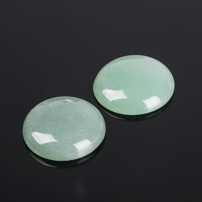 Кабошон "Нефрит" круг 25мм (набор 2шт)