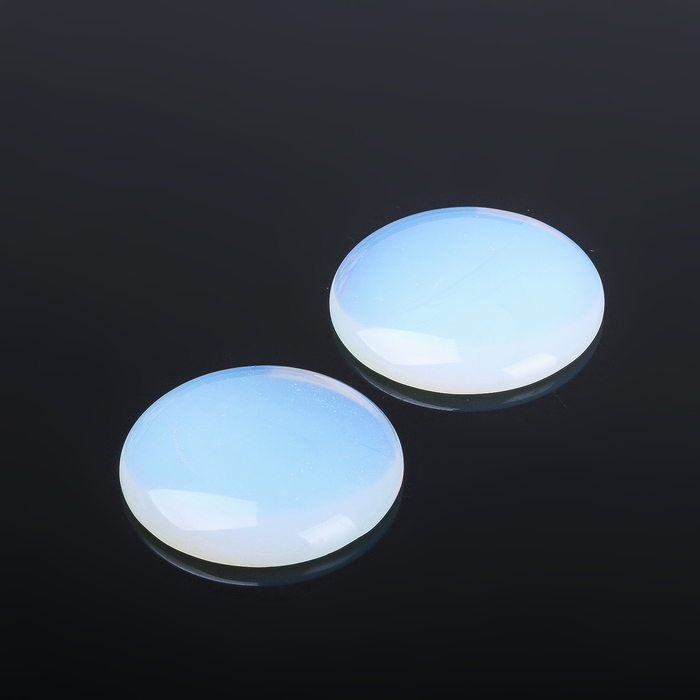 Кабошон "Лунный камень" круг 35мм (набор 2шт)