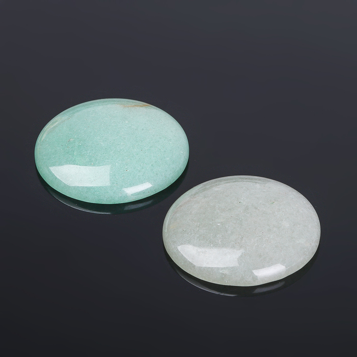Кабошон "Нефрит" круг 35мм (набор 2шт)