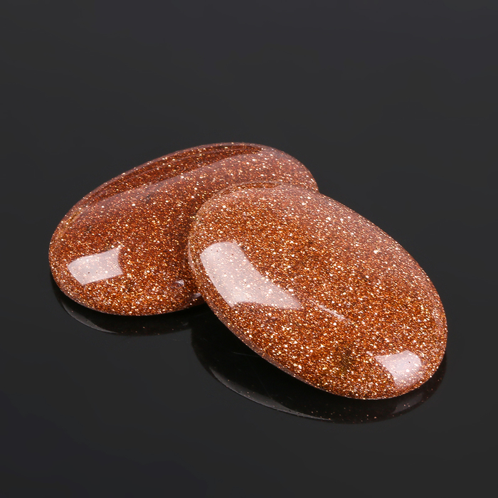 Кабошон "Авантюрин коричневый" овал 20*30мм (набор 2шт)