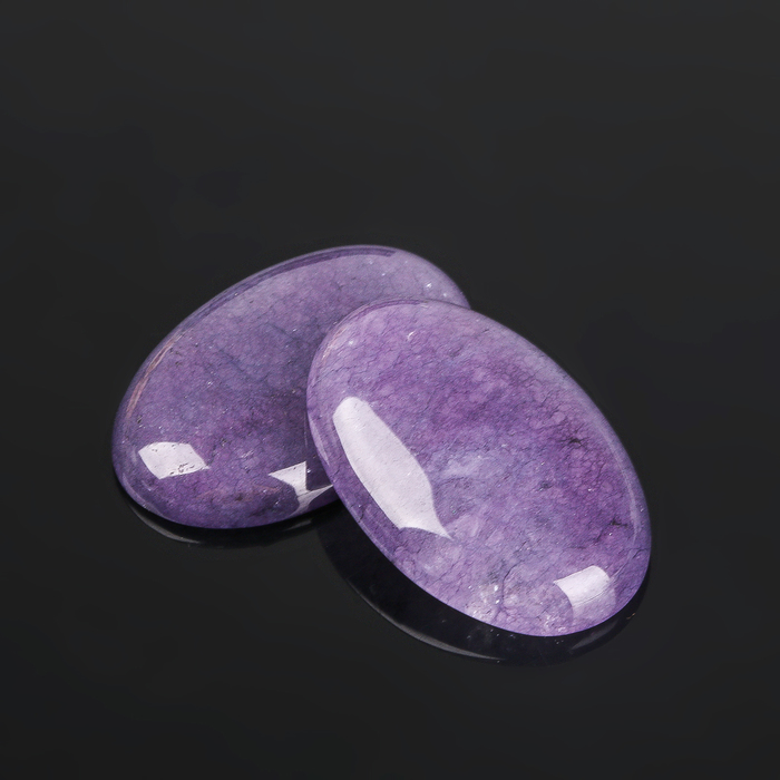 Кабошон "Аметист" овал 20*30мм (набор 2шт)