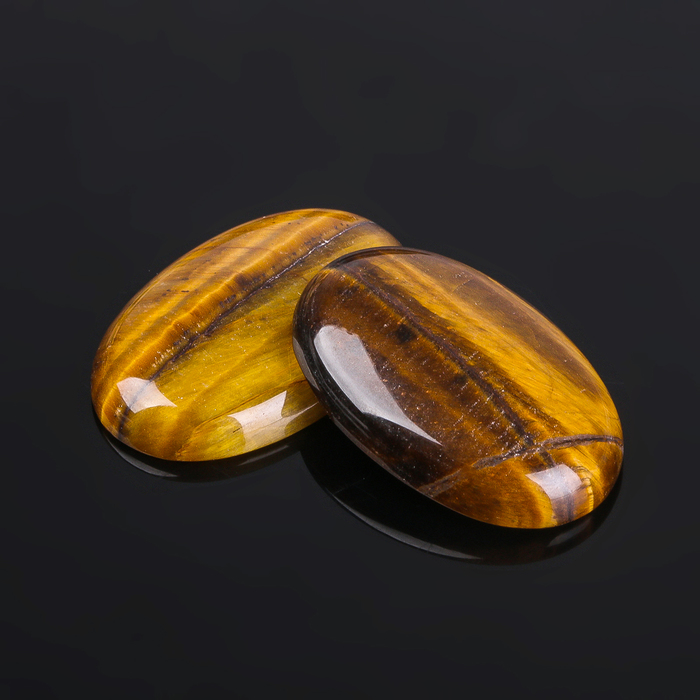 Кабошон "Тигровый глаз" овал 20*30мм (набор 2шт)