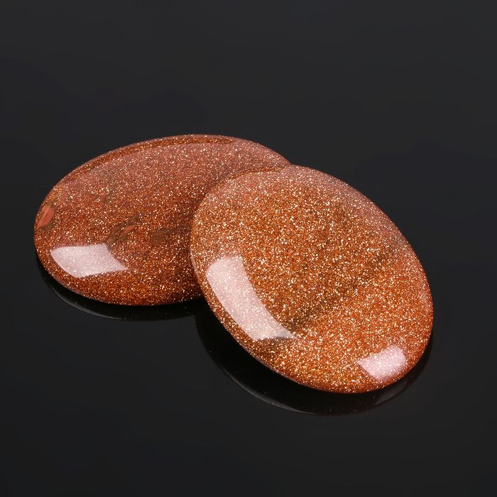 Кабошон "Авантюрин коричневый" овал 30*40мм (набор 2шт)