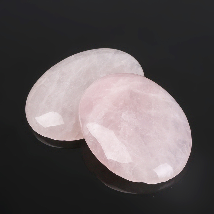 Кабошон "Кварц розовый" овал 30*40мм (набор 2шт)