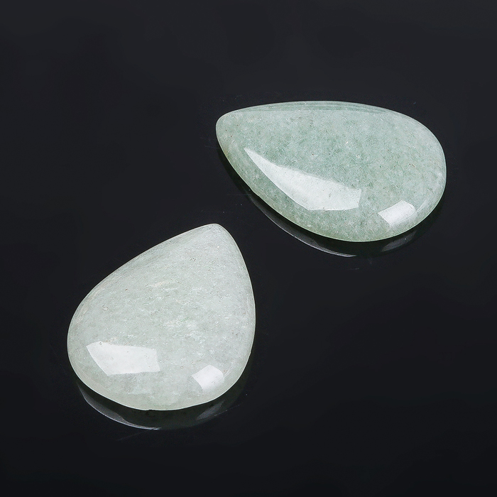 Кабошон "Нефрит" капля 18*25мм (набор 2шт)
