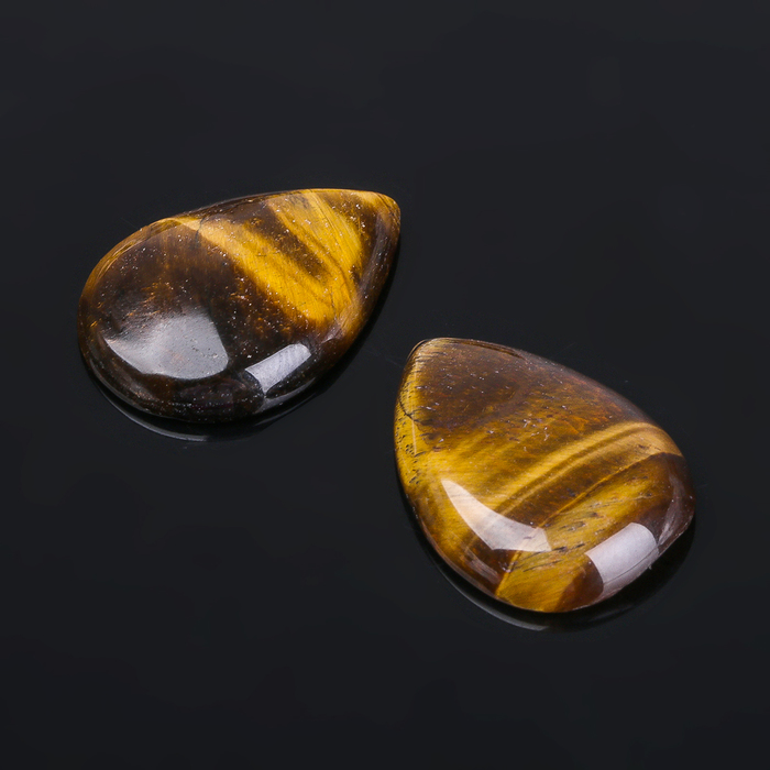 Кабошон "Тигровый глаз" капля 18*25мм (набор 2шт)